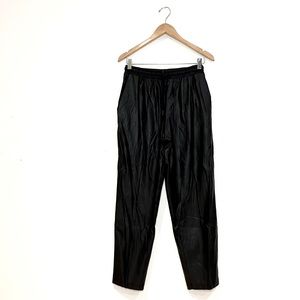 Imperial black faux leather pants size m